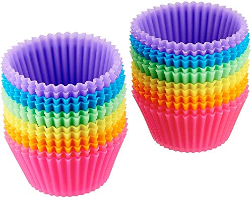 Product Cover AmazonBasics Reusable Silicone Baking Cups, Muffin and Cupcake, Pack of 24