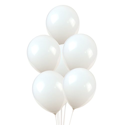 Product Cover 100 Premium Quality Balloons: 12 inch white latex balloons