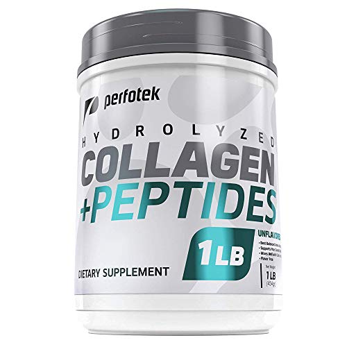 Product Cover Hydrolyzed Collagen Powder Pasture Raised Cattle Non-GMO Grass-Fed Gluten-Free Certified Kosher Unflavored and Easy to Mix - Premium Beef Collagen Peptides (1 LB)