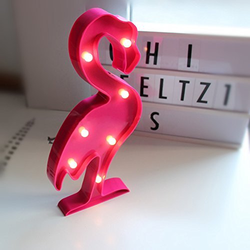 Product Cover YiaMia Tropical Pink Flamingo LED Chistmas Light Romantic Night Table Lamp Home Christmas Decoration Xmas Decorations Flamingos Party Light--Pink by YiaMia