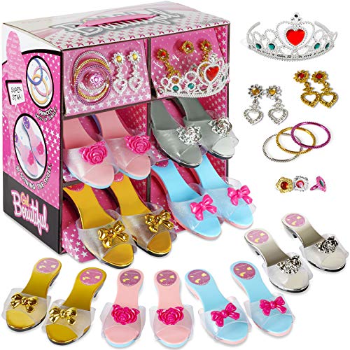 Product Cover fash n kolor Princess Dress Up and Play Shoe and Jewelry Boutique with Fashion Accessories for Girls Dress Up, Age 3 - 10 yrs Old (Pink)