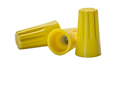 Product Cover 100 PCS Yellow Wire Connector, P4 Type Easy Twist-On Ribbed Cap - UL and CSA Listed
