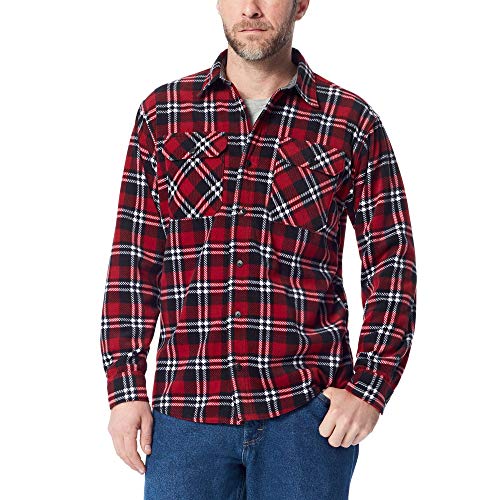 Product Cover Wrangler Authentics Men's Long Sleeve Heavyweight Plaid Fleece Shirt