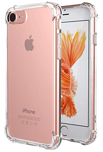 Product Cover Matone iPhone 7 Case, iPhone 8 Case, Matone Apple iPhone 7/8 Crystal Clear Shock Absorption Technology Bumper Soft TPU Cover Case for iPhone 7 (2016)/iPhone 8 (2017) - Clear