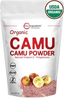 Product Cover Peruvian Organic Camu Camu Powder, (Natural Vitamin C Powder), 8 Ounce, Strongly Supports Energy & Immune System, Best Superfoods for Smoothie and Drinks, Non-GMO and Vegan Friendly
