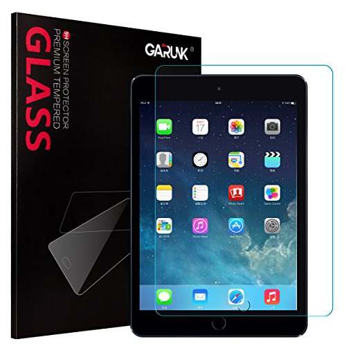 Product Cover Screen Protector for iPad Mini 1 / Mini 2 / Mini 3, GARUNK Tempered Glass Screen Protector [9H Hardness] [Crystal Clear] [Scratch Resist] [Bubble Free Install] for iPad Mini 1 2 3 Gen 7.9-inch