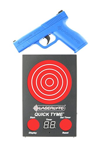 Product Cover LaserLyte trainer target Quick Tyme with 62 LEDs that light up Laser Trainer Pistol Full Size GLOCK 19 familiar size weight and feel RESETTING TRIGGER training with this system will make you better