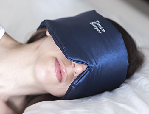 Product Cover Sleep mask Eye Cover for Sleeping | Women | Men. Large Velcro Straps | Best Silky Blindfold for Side Sleeper | Back Resting. Total Blackout Sleep Masks. Lifetime Replacement Assurance Dream Sleeper