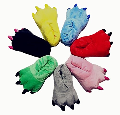 Product Cover Akanbou Cosplay Monster Paw Plush Slippers Monster Feet Claw Slippers Home Shoes