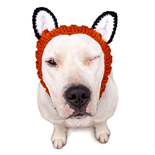 Product Cover Zoo Snoods Fox Dog Costume - Neck and Ear Warmer Headband for Pets (Large)