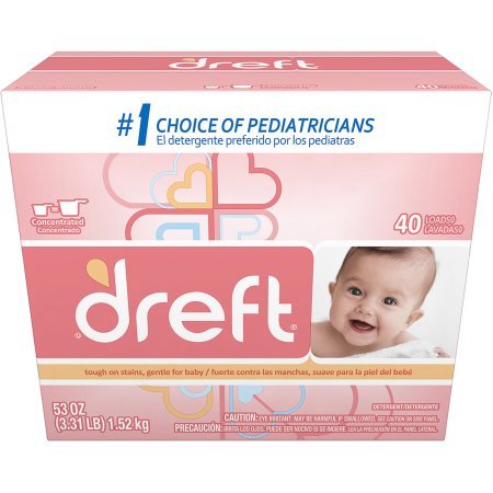 Product Cover Dreft Baby Original Scent Powder Laundry Detergent,Recommended by Pampers, 40 Loads, 53 oz (1) (1)