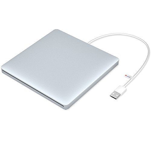 Product Cover VersionTECH. USB Ultra Slim External DVD Drive Burner Optical Drive CD+/-RW DVD +/-RW Superdrive Disc Duplicator Compatible with Mac Macbook Pro Air iMac and laptop