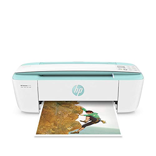 Product Cover HP DeskJet 3755 Compact All-in-One Wireless Printer, HP Instant Ink & Amazon Dash Replenishment ready - Seagrass Accent (J9V92A)