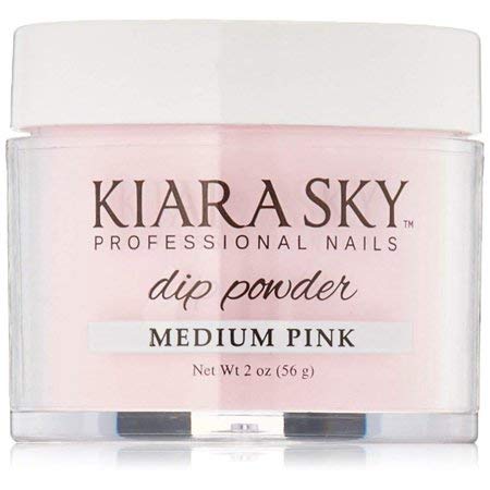 Product Cover Kiara Sky Dip Powder. Medium Pink Long-Lasting and Lightweight Nail Dipping Powder, 2 Ounces