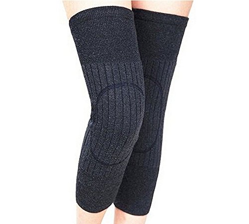 Product Cover erioctry Unisex Cashmere Wool Knee Brace Pads Sleeve (Dark Grey)