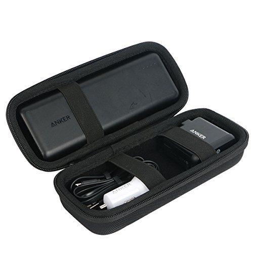 Product Cover Khanka Hard Travel Case Replacement for Anker PowerCore II 20100 Speed Quick Charge 3.0 20100mAh Portable Charger External Battery Power Bank (Black)