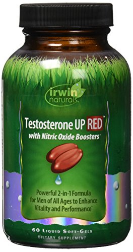 Product Cover Irwin Naturals Testosterone UP RED with Nitric Oxide Boosters 2-in-1 Vitality & Performance Enhancer, 60 Liquid Soft-Gels