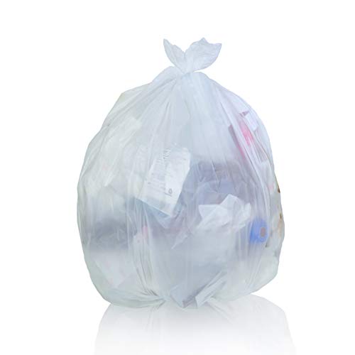 Product Cover 65 Gallon Trash Bags for Toter (Clear, 50 Case)