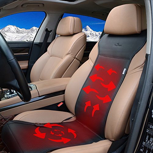 Product Cover KINGLETING Heated Seat Cushion with Intelligent Temperature Controller.(12Volt,Black)