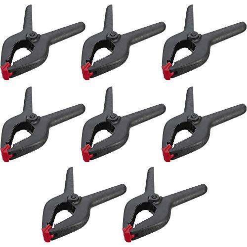 Product Cover 8 Pack 9 Inch Heavy Duty Plastic Nylon Spring Clamp EXTRA LARGE Clip Tips For Photography Background Plate