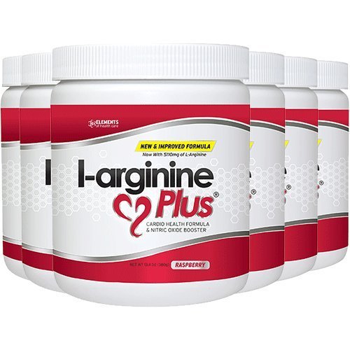 Product Cover L-Arginine Plus Raspberry 6-Pack - #1 Natural Blood Pressure Supplement, Better Cholesterol, More Energy - Heart Health Supplement 13.4 oz