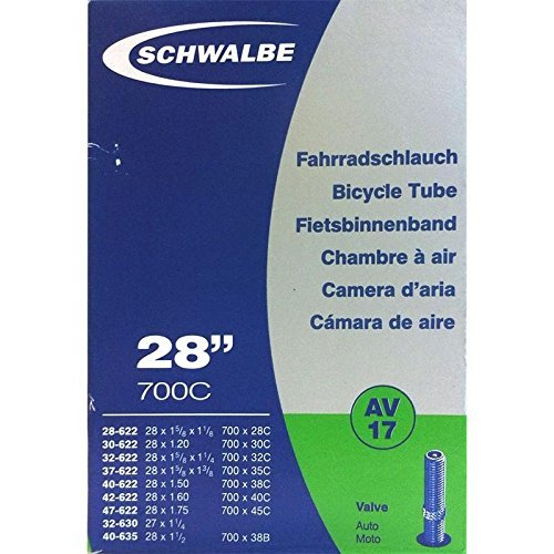 Product Cover SCHWALBE AV17 Bicycle Inner Tube with Schrader Valve ~~28 inch 37622 MM (28 x 1 3/8 x 1 5/8 inches) (28 x 1.4 inches) by Schwalbe