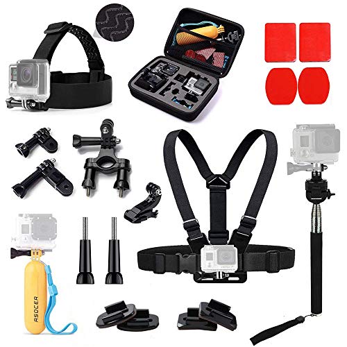 Product Cover ASOCEA Essential Accessories Bundle Kit with Case for GoPro Hero5 Black Hero 4 Session Pictek APEMAN 4k ODRVM Gitup git2 Sports Camera Accessories Set in Outdoors