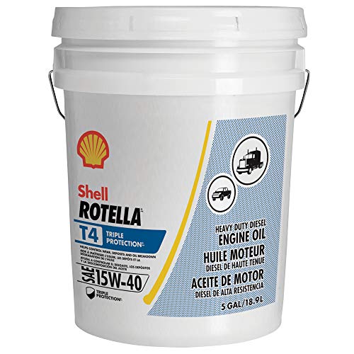 Product Cover Shell Rotella T4 Triple Protection Conventional 15W-40 Diesel Engine Oil (5 Gallon Pail)