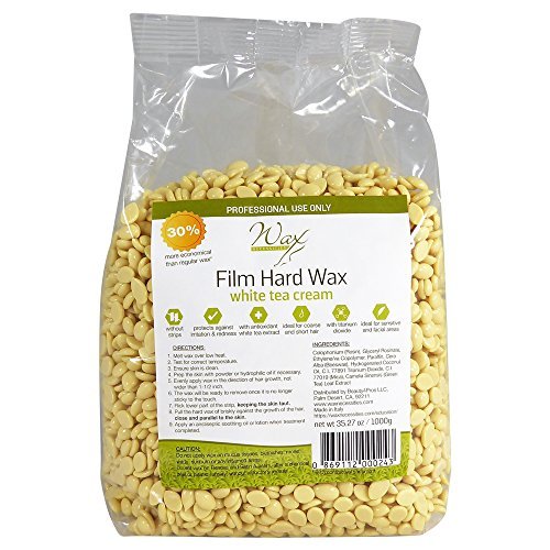 Product Cover Wax Necessities Film Hard Wax Beads - White Tea Cream 35.27 oz (1000g) by Wax Necessities