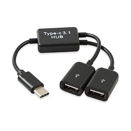 Product Cover Onvian Type C OTG USB 3.1 Male to Dual 2.0 Female OTG Charge 2 Port HUB Cable Y Splitter