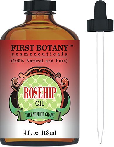 Product Cover Rosehip Oil - 100% Pure Cold Pressed & Organic 4 fl. oz. - Best Moisturizer to heal Dry Skin & Fine Lines - Virgin Rose Hip Seed Oil For Face and Skin