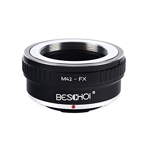 Product Cover Beschoi Lens Mount Adapter for M42 42mm Screw Mount Lens to Fujifilm FX Mount X-Series Camera Body, Fits Fuji X-Pro1 X-Pro2 X-E1 X-E2 X-M1 X-A1 X-A2 X-A3 X-A10 X-M1 X-T1