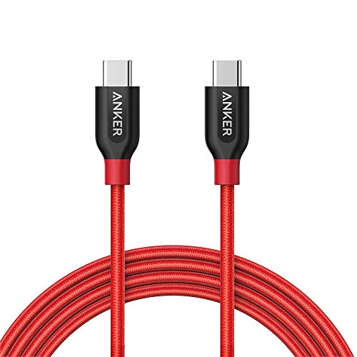 Product Cover Anker PowerLine+ C to C 2.0 cable (6ft), High Durability, for USB Type-C Devices Including Samsung Galaxy Note 8 S8 S8+ S9, iPad Pro 2018, Google Pixel, Nexus 6P, Huawei Matebook, MacBook and More