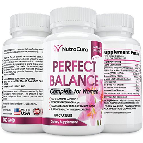 Product Cover Perfect Balance Complex for Women - Vaginal Health Dietary Supplement - Helps Eliminate Candida - Promotes Fresh Vaginal pH -120 Capsules