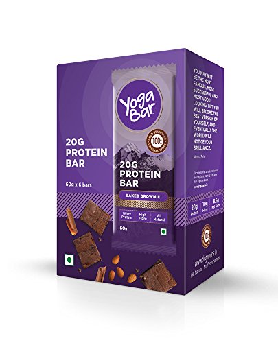 Product Cover Yogabar 20 gram Protein Bar Chocolate Brownie - 6 x 60 g