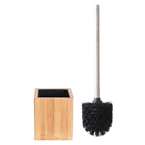 Product Cover ToiletTree Products Deluxe Toilet Brush with Stainless Steel Handle and 100% Bamboo Wooden Holder