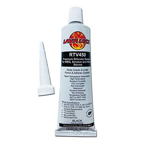 Product Cover LavaLock® Black Food Safe BBQ Adhesive 3 oz Grill Smoker High Temp RTV Silicon