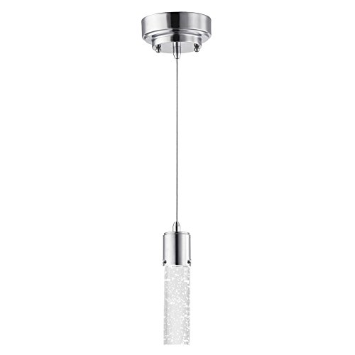 Product Cover Westinghouse 6307900 Cava One-Light LED Indoor Mini-Pendant, Chrome Finish with Bubble Glass