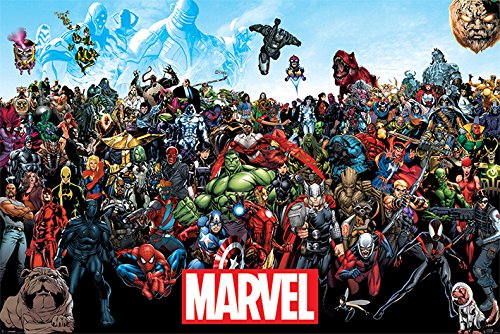 Product Cover Marvel Comics Universe - Comic Poster/Print (All Marvel Characters) (Size: 36 inches x 24 inches)