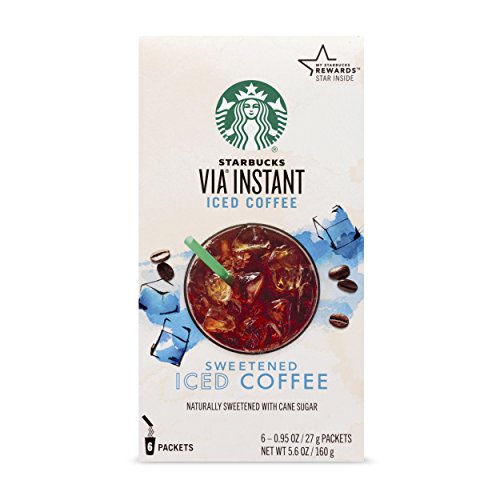 Product Cover Starbucks VIA Instant Sweetened Iced Coffee, 6 Count (Pack of 1)