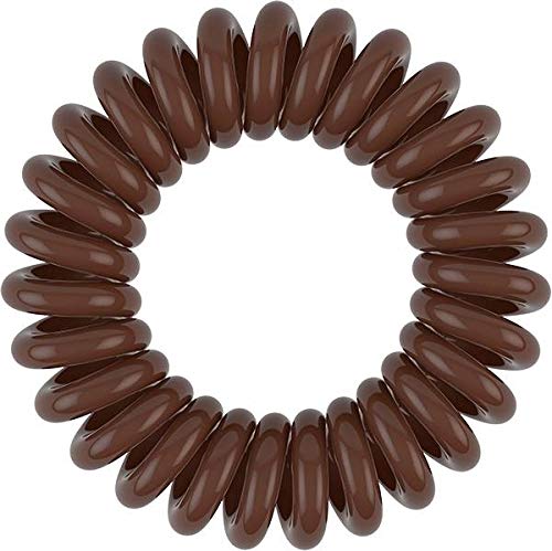 Product Cover invisibobble Power Traceless Hair Ties, Extra Strong Grip for Think Hair, Hair Accessories for Women - Pretzel Brown (Pack of 3)