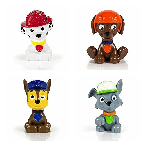 Product Cover Bundle of Four Paw Patrol Mini Figures - Chase, Marshall, Zuma and Rocky