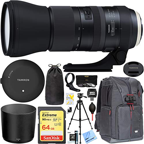 Product Cover Tamron SP 150-600mm F/5-6.3 Di VC USD G2 Zoom Lens for Canon Mount SLR / DSLR - Includes Tamron Original Tap-In Console, Sandisk 64GB Class 10 SDXC Card and More