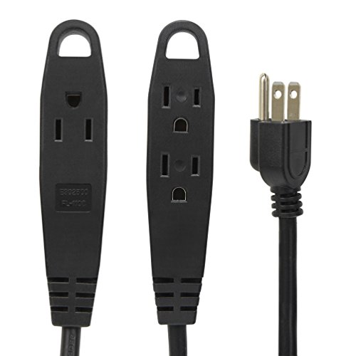 Product Cover BindMaster 245 15 Feet Extension Cord/Wire, 3 Prong Grounded, 3 outlets, Heavy Duty, Black