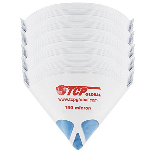Product Cover TCP Global 250 Pack of Paint Strainers with Fine 190 Micron Filter Tips - Premium