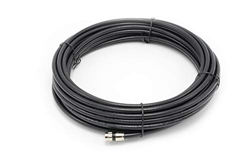 Product Cover 10' Feet Black RG6 Coax, coaxial Cable with Two Male F-pin Male connectors