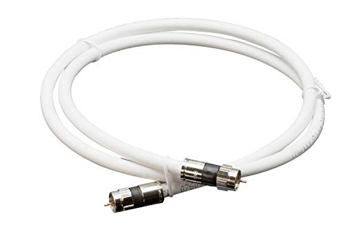 Product Cover 3' Feet White RG6 Coax, coaxial Cable with Two Male F-pin Male connectors