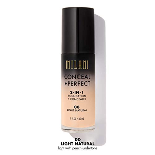 Product Cover Milani Conceal + Perfect 2-in-1 Foundation + Concealer (1 Fl. Oz.) Cruelty-Free Liquid Foundation - Cover Under-Eye Circles, Blemishes & Skin Discoloration for a Flawless Complexion