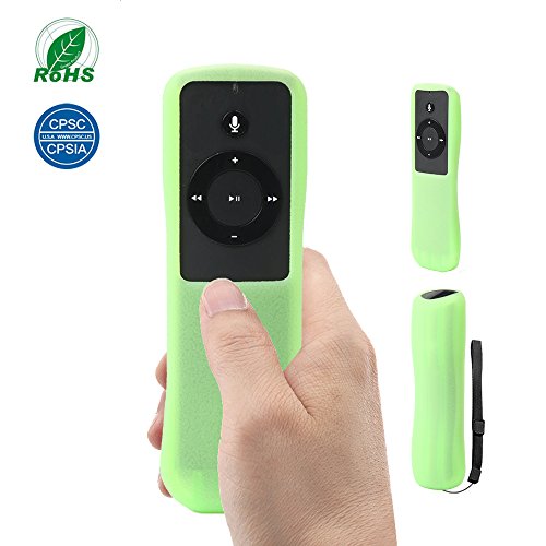 Product Cover SIKAI Silicone Case for Echo, Echo Dot, Echo Plus, Echo Show and Echo Spot Remote Shockproof Protective Cover for Amazon Echo Alexa Voice Remote Anti-Lost with Remote Loop (Glow in Dark Green)