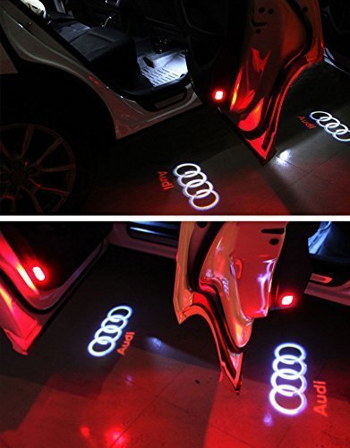 Product Cover Flyox YBD-02 Car Door LED Lighting Entry Ghost Shadow Projector Welcome Lamp Logo Light for Audi Series (2 Pack)
